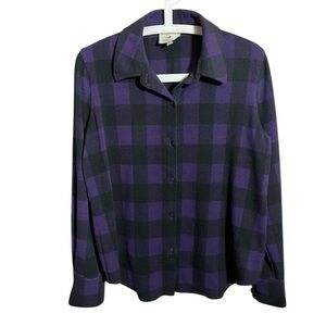 Tuckernuck Aubergine Check Parker Shacket Flannel Purple Black